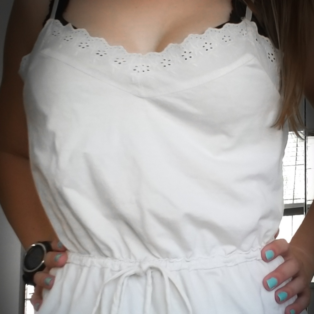 White Tanktop with Sinched Waist